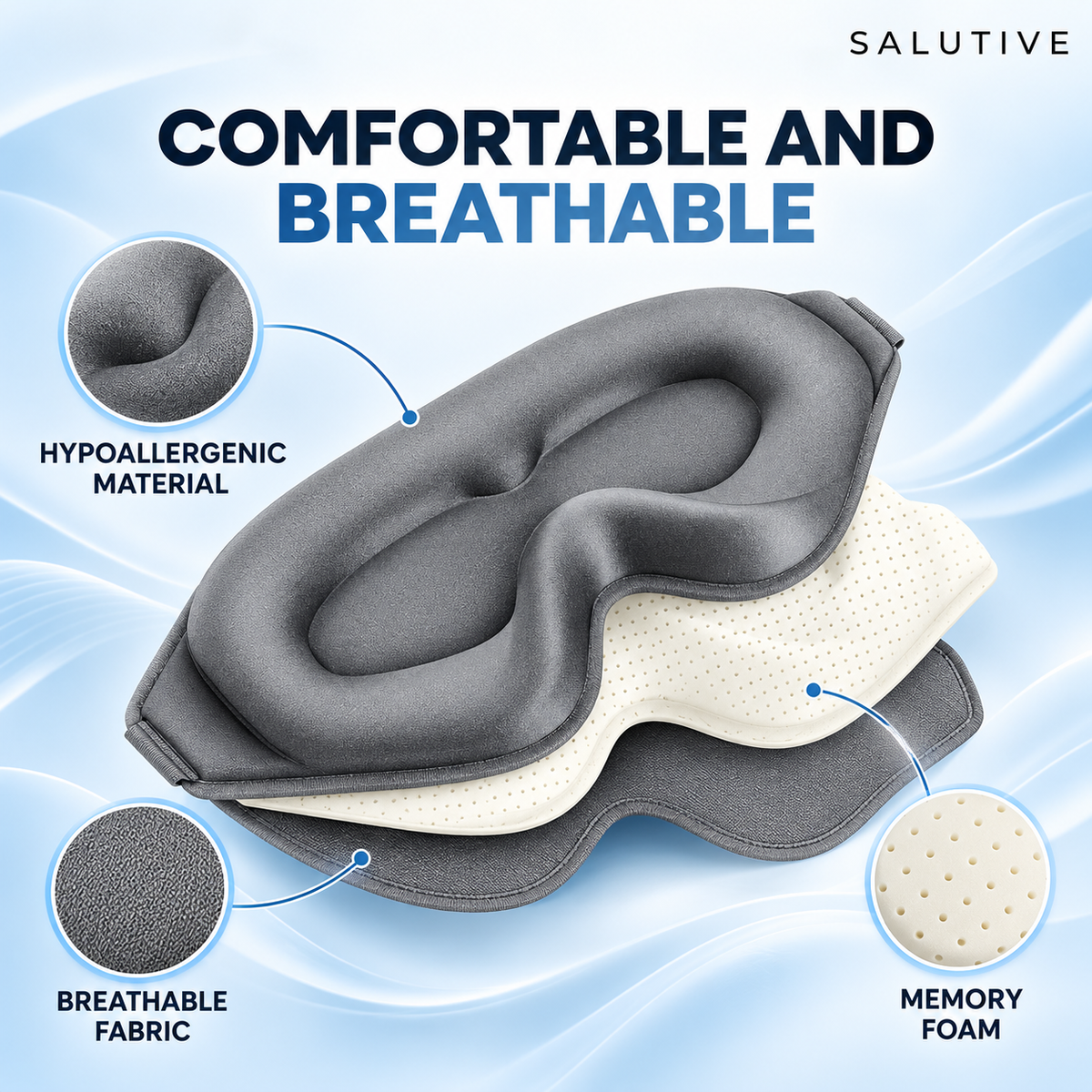 Salutive Contoured Sleep Mask